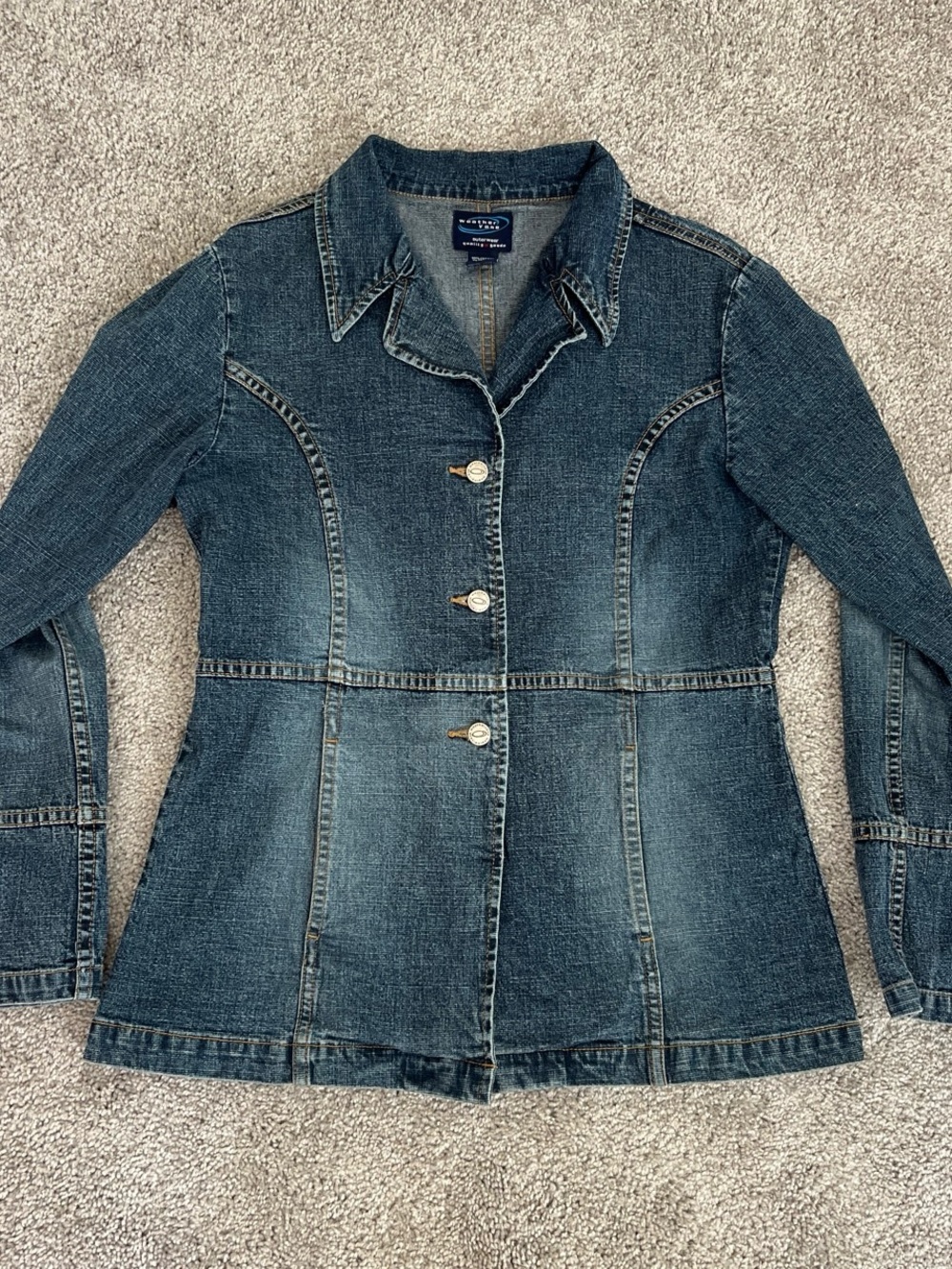 90s Style Weather Vane Women's Dark Blue Denim Jacket